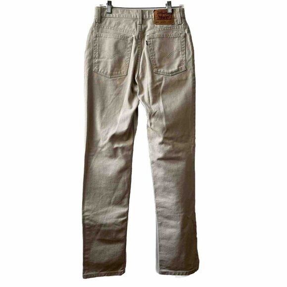 Vintage Levi’s Jeans 512 11 JR L Slim Fit Straight Leg Made In Usa Women’s Beige - Picture 3 of 16
